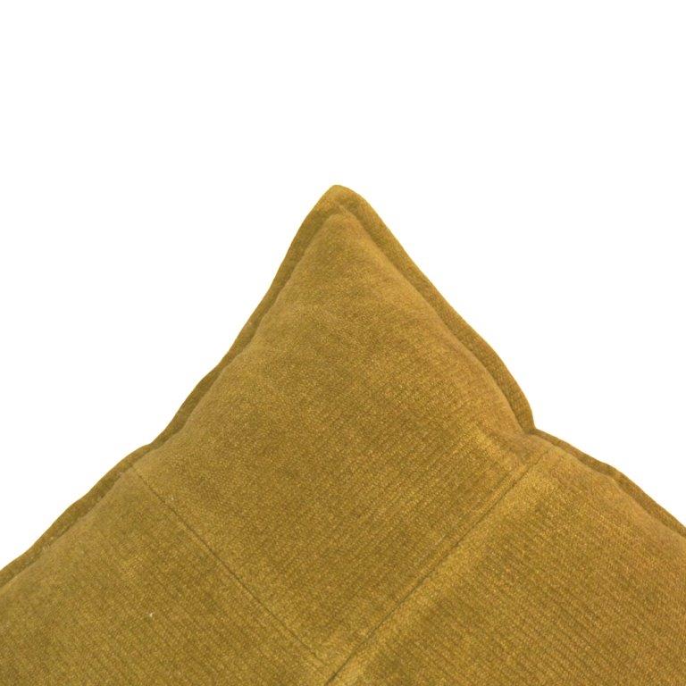 Mustard Velvet Cushion Cover | Soft Textured Decorative Pillow Cover | 45x45 cm - Bulk manufacturer & supplier from Panipat, India