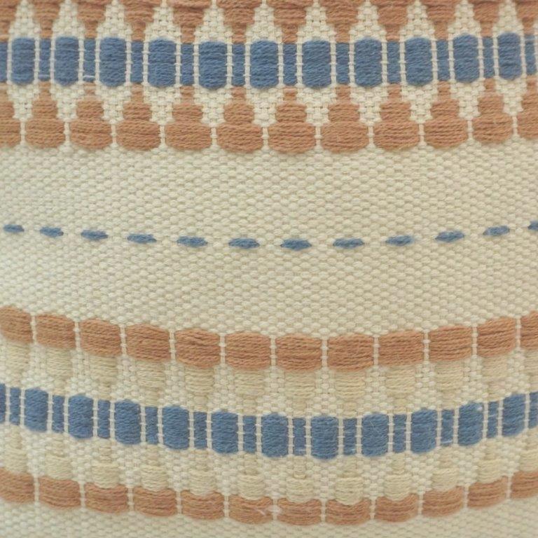 Handmade Striped Cotton Cushion Cover 45x45 cm | Woven Boho Throw Pillow Cover with Hidden Zipper