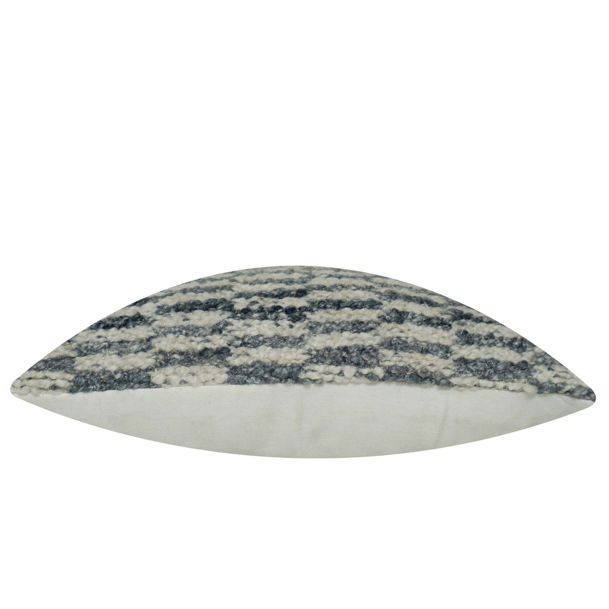 Handwoven Textured Polyester Cushion Cover 45x45 cm | Modern Woven Grey & Ivory Pattern | Decorative Throw Pillow Cover with Hidden Zipper
