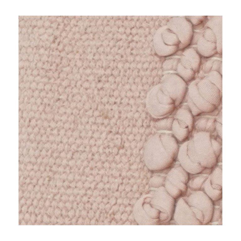 Blush Textured Cotton Cushion Cover with Handcrafted Bubble Embroidery | 45x45 cm