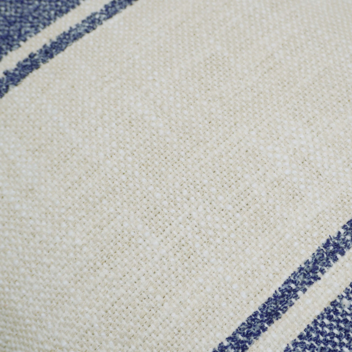 Handwoven Ivory & Blue Striped Cushion Cover – 35 x 50 cm