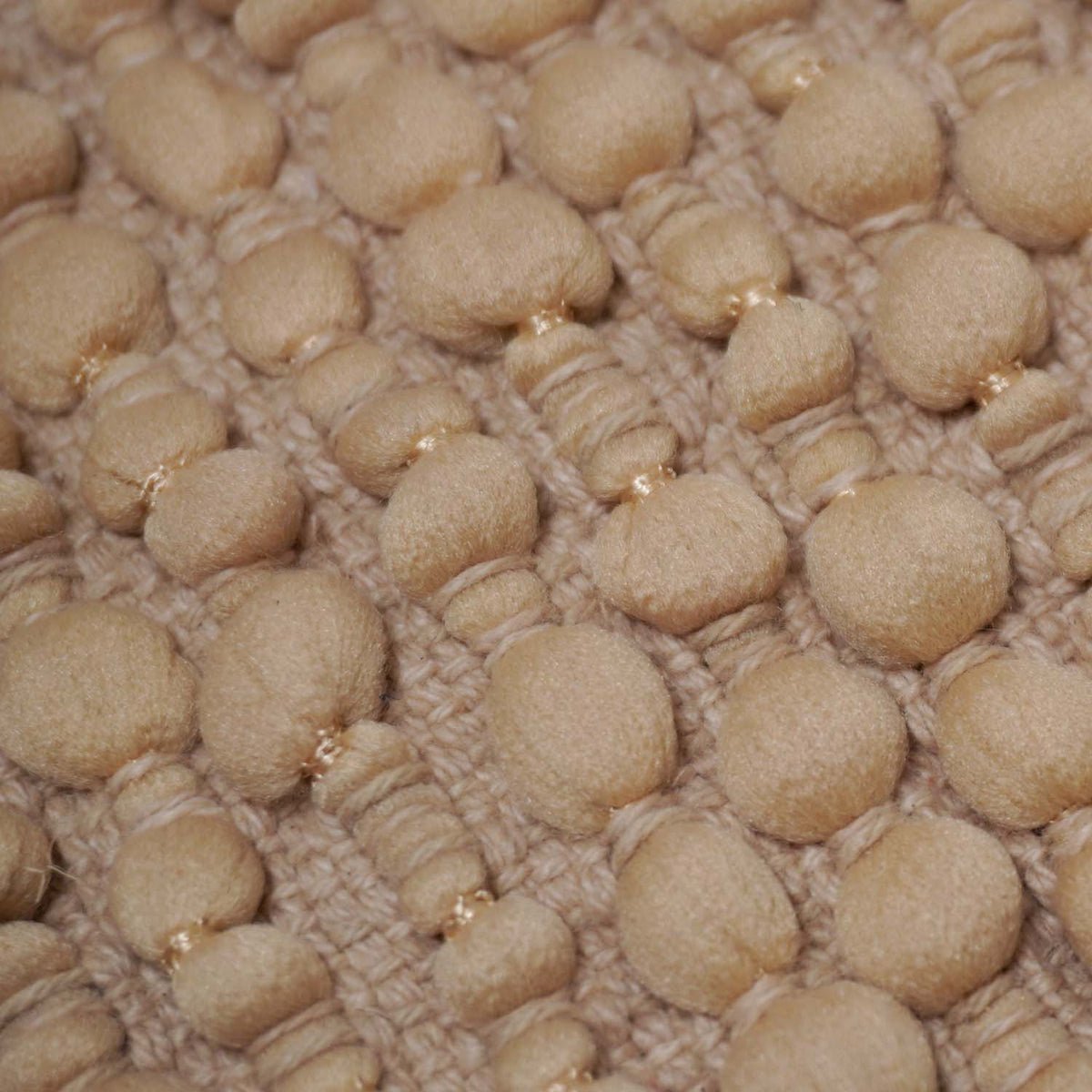Handwoven Cotton Chindi Cushion Cover 45x45 cm | Textured Bobble Woven Throw Pillow Cover | Beige Decorative Cushion Cover with Concealed Zip | Boho Modern Home Décor - Bulk manufacturer & supplier from Panipat, India