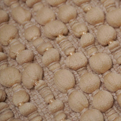 Handwoven Cotton Chindi Cushion Cover 45x45 cm | Textured Bobble Woven Throw Pillow Cover | Beige Decorative Cushion Cover with Concealed Zip | Boho Modern Home Décor