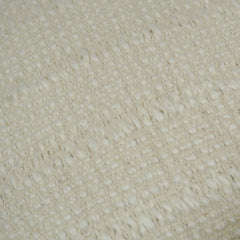 Handwoven Cotton Cushion Cover 45x45 cm | Textured Woven Throw Pillow Cover | Ivory Decorative Cushion Cover with Concealed Zipper | Boho & Modern Home Décor