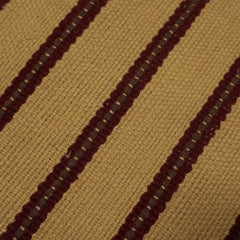 Handwoven Cotton Striped Cushion Cover 45x45 cm | Beige & Brown Woven Decorative Throw Pillow Cover | Hidden Zipper | Modern Rustic Home Décor