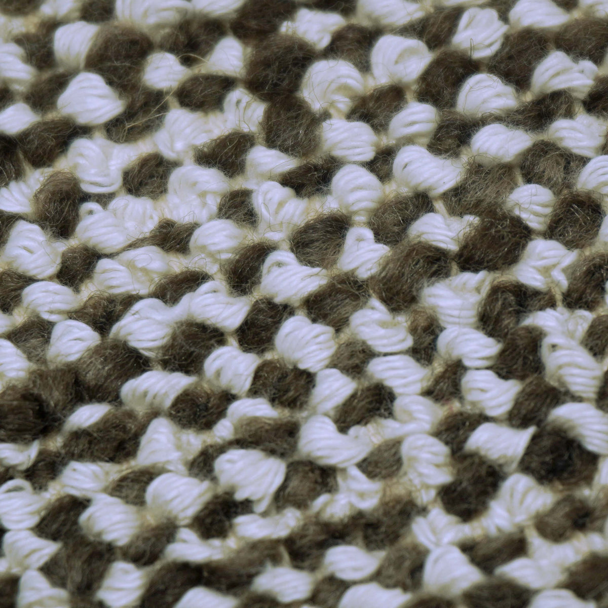 Neutral beige and olive textured handwoven cushion cover 45x45 cm