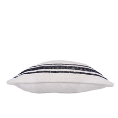 Handmade Black Stripe Cotton Cushion Cover 45x45 cm | Woven Decorative Throw Pillow Cover | Modern Farmhouse & Scandinavian Style