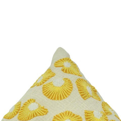 Modern Embroidered Cotton Cushion Cover with Floral Design – 45x45 cm