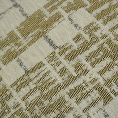 Modern Geometric Jacquard Cushion Cover 45x45 cm | Woven Textured Decorative Throw Pillow Cover | Hidden Zip | Beige & Olive Green