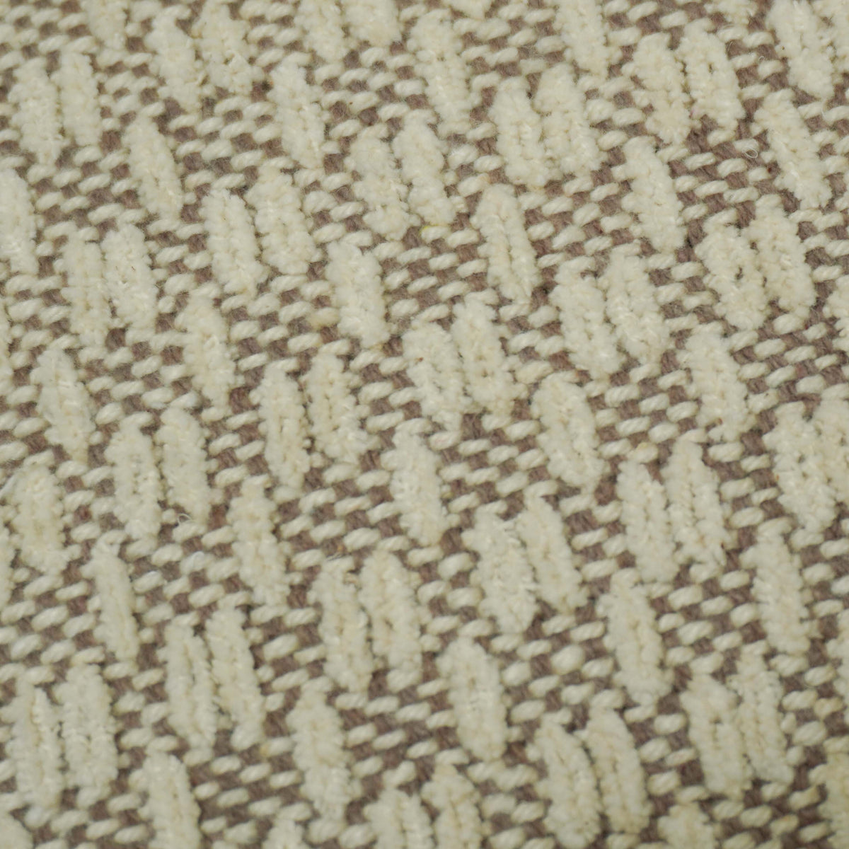 Handwoven Textured Cotton Cushion Cover 45x45 cm – Natural Sage Green & Ivory Woven Design