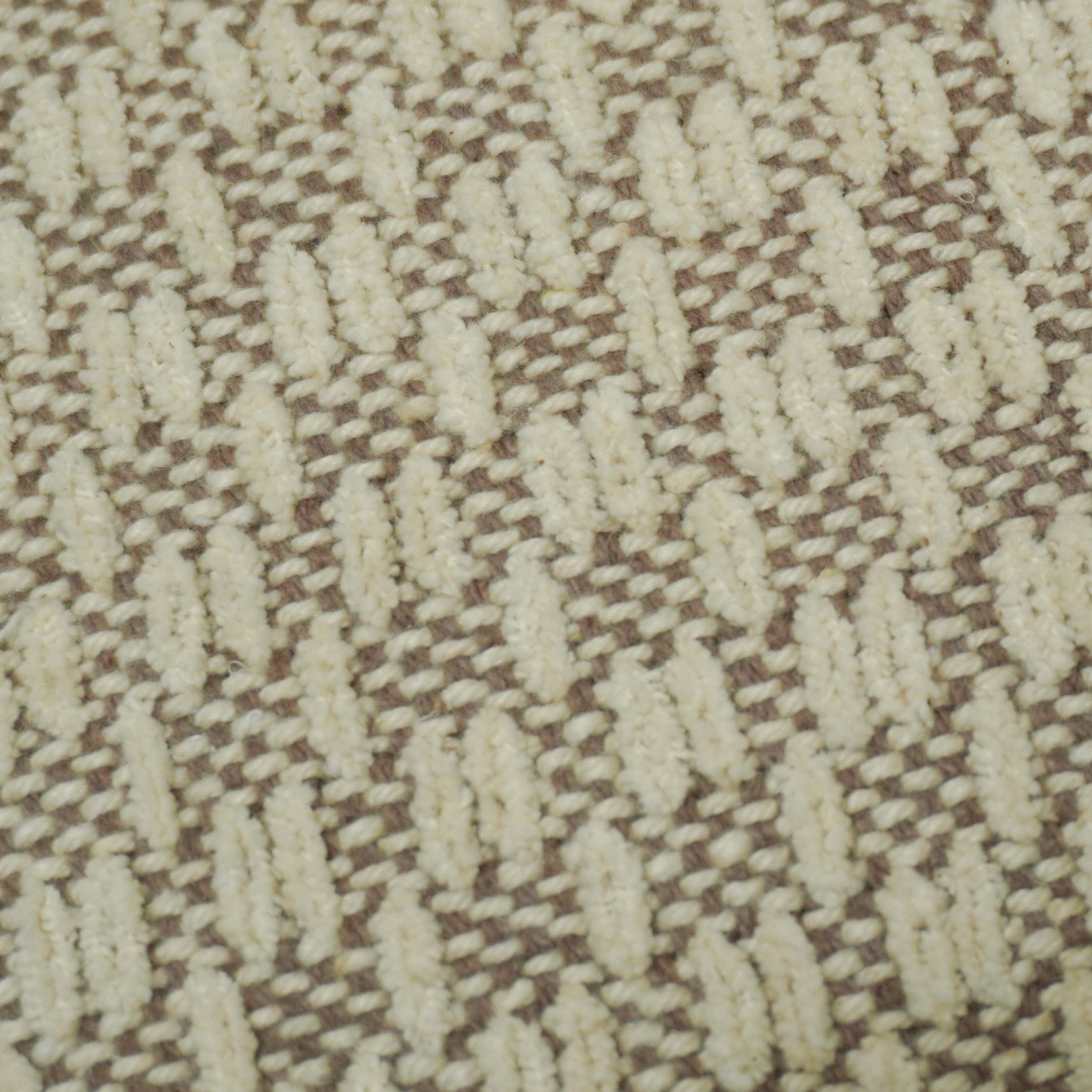 Handwoven Textured Cotton Cushion Cover 45x45 cm – Natural Sage Green & Ivory Woven Design