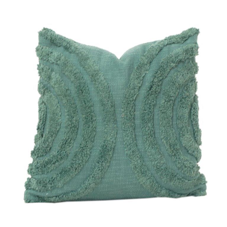 Hand Tufted Cotton Cushion Cover 45x45 cm | Textured Abstract Pattern | Soft Decorative Throw Pillow Case with Hidden Zip