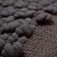Handwoven Cotton Textured Cushion Cover 45x45 cm | Artisan Bubble Weave Decorative Throw Pillow Cover | Hidden Zip | Taupe Brown