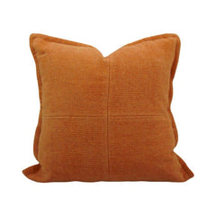 Rust Velvet Cushion Cover | 45x45 cm Decorative Throw Pillow Cover | Minimal Modern Sofa Cushion