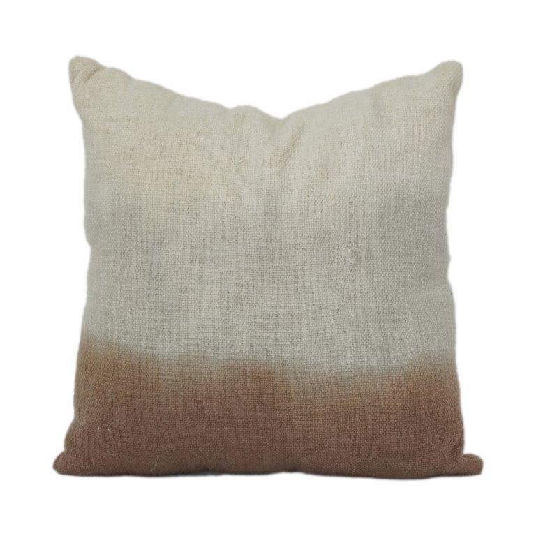 Ombre Baumwoll-Kissenbezug – Beige-Braun-Farbverlauf | Minimalistischer strukturierter Kissenbezug | 45x45 cm - Bulk manufacturer & supplier from Panipat, India