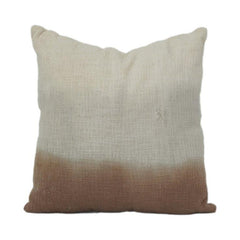 Ombre Baumwoll-Kissenbezug – Beige-Braun-Farbverlauf | Minimalistischer strukturierter Kissenbezug | 45x45 cm