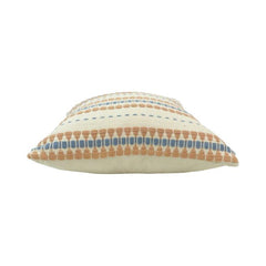 Handmade Striped Cotton Cushion Cover 45x45 cm | Woven Boho Throw Pillow Cover with Hidden Zipper