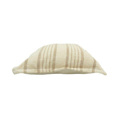 Handmade Cotton Striped Cushion Cover 45x45 cm | Neutral Beige Woven Throw Pillow Cover | Farmhouse & Modern Home Décor