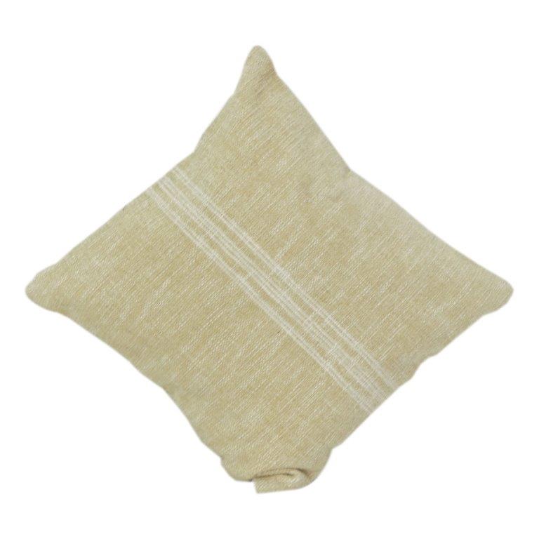 Textured Cotton Cushion Cover – Minimalist Solid Beige Pillow Cover with Woven Detail | 18x18 Inch