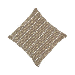 Handwoven Textured Cotton Cushion Cover 45x45 cm | Boho Neutral Decorative Pillow Cover with Embroidered Dot Pattern