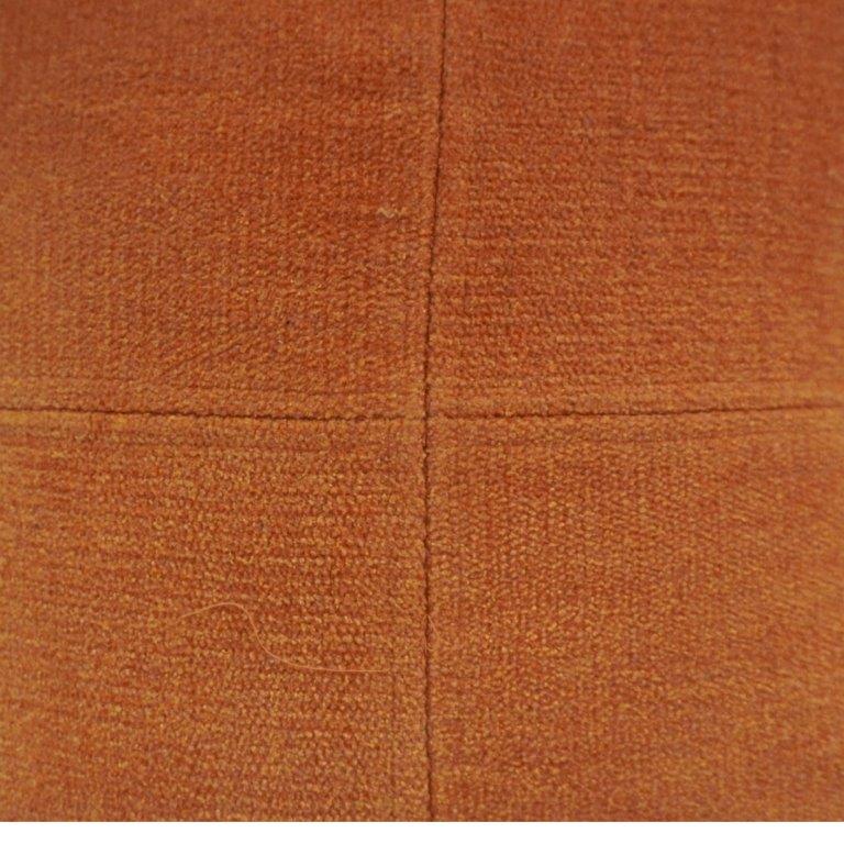 Rust Velvet Cushion Cover | 45x45 cm Decorative Throw Pillow Cover | Minimal Modern Sofa Cushion - Bulk manufacturer & supplier from Panipat, India