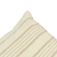 Handmade Cotton Striped Cushion Cover 45x45 cm | Neutral Beige Woven Throw Pillow Cover | Farmhouse & Modern Home Décor