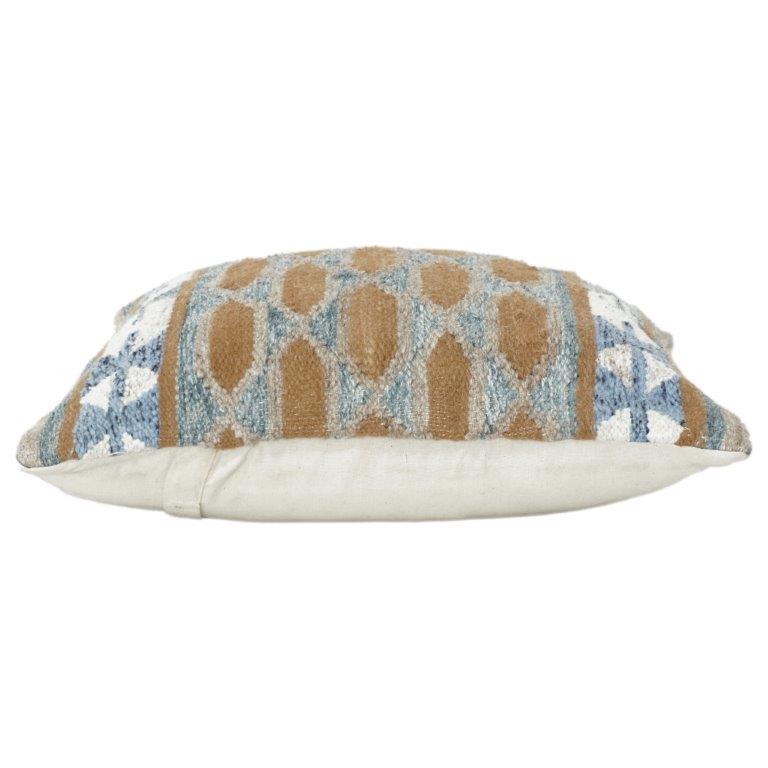 Geometric Woven Polyester Cushion Cover 45x45 cm | Textured Boho Abstract Pattern | Decorative Throw Pillow