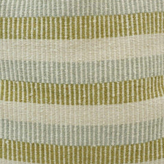 Handwoven Striped Cotton Cushion Cover | Sage Green & Ivory | 45x45 cm Decorative Pillow Cover