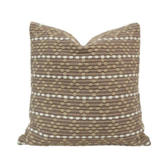 Handwoven Textured Cotton Cushion Cover 45x45 cm | Boho Neutral Decorative Pillow Cover with Embroidered Dot Pattern