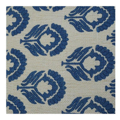 Indigo Floral Printed Cotton Cushion Cover | Hand Block Style | 18x18 Inch Decorative Pillow Cover