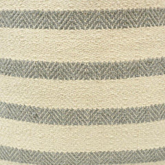 Handmade Neutral Striped Cotton Cushion Cover | Beige & Grey Woven Pillow Cover 45x45 cm