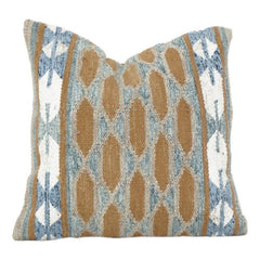 Geometrischer Kissenbezug aus gewebtem Polyester 45x45 cm | Strukturierte Boho-Abstraktmuster | Dekoratives Zierkissen