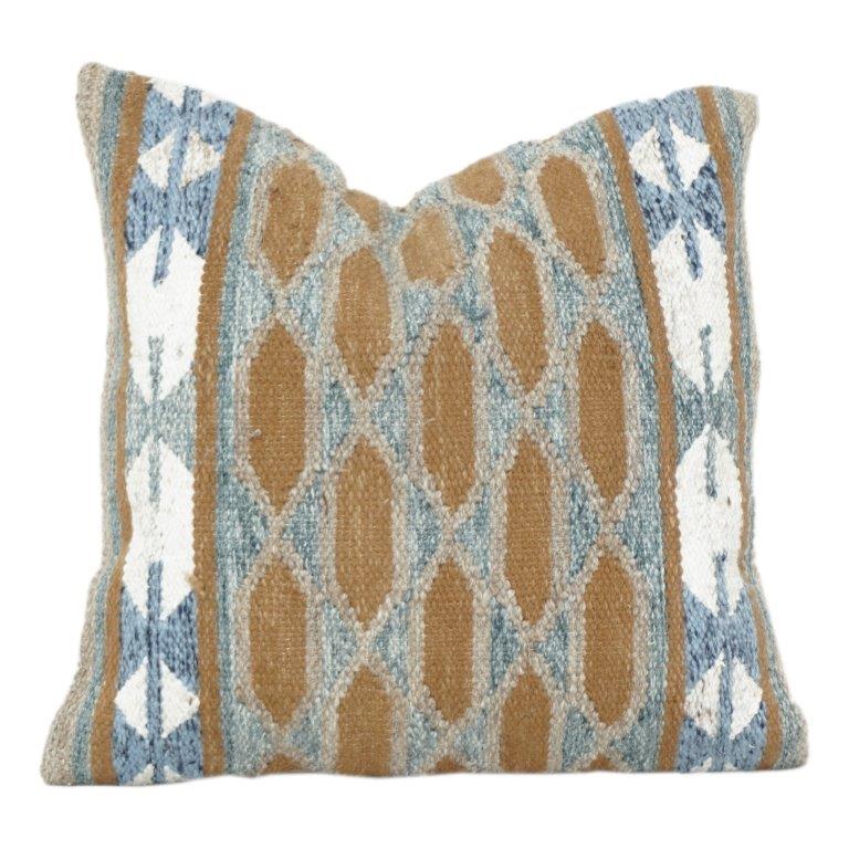 Geometric Woven Polyester Cushion Cover 45x45 cm | Textured Boho Abstract Pattern | Decorative Throw Pillow