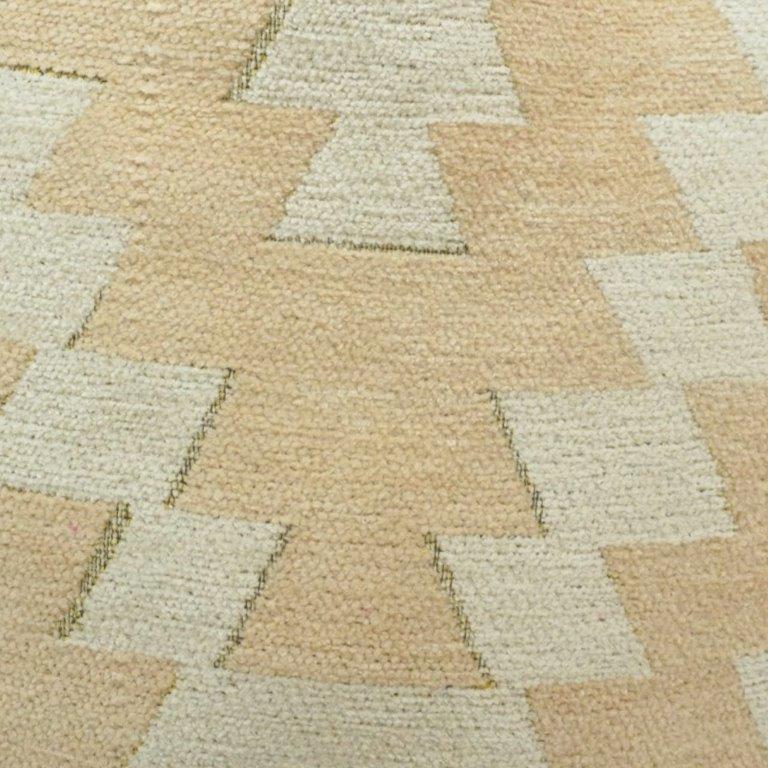Beige Geometric Jacquard Cotton Cushion Cover | 45 x 45 cm | Modern Woven Decorative Pillow Cover