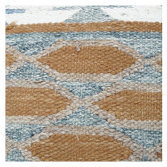 Geometrischer Kissenbezug aus gewebtem Polyester 45x45 cm | Strukturierte Boho-Abstraktmuster | Dekoratives Zierkissen