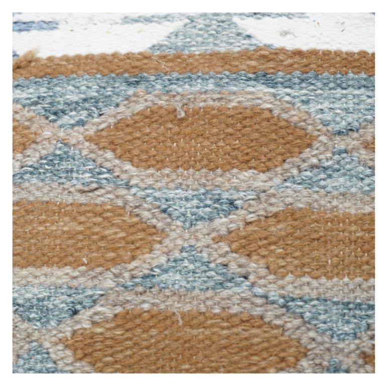 Geometric Woven Polyester Cushion Cover 45x45 cm | Textured Boho Abstract Pattern | Decorative Throw Pillow