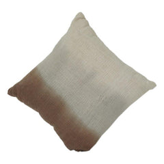 Ombre Baumwoll-Kissenbezug – Beige-Braun-Farbverlauf | Minimalistischer strukturierter Kissenbezug | 45x45 cm
