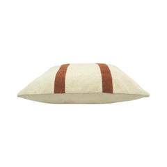 Handmade Cotton Striped Cushion Cover 45x45 cm | Minimal Woven Throw Pillow Cover | Neutral Boho Home Décor