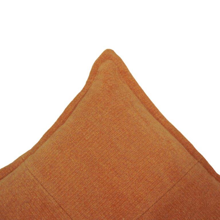 Rust Velvet Cushion Cover | 45x45 cm Decorative Throw Pillow Cover | Minimal Modern Sofa Cushion - Bulk manufacturer & supplier from Panipat, India