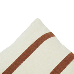 Handmade Cotton Striped Cushion Cover 45x45 cm | Minimal Woven Throw Pillow Cover | Neutral Boho Home Décor