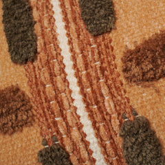 Earthy tone geometric textured handwoven tufted cushion cover 40x60 cm