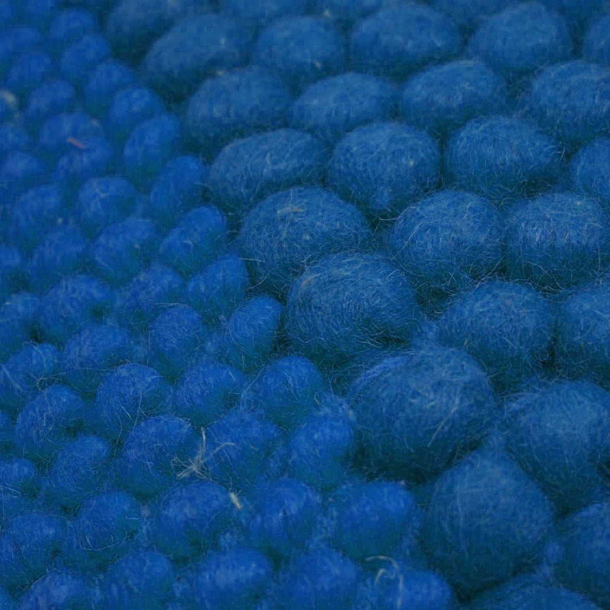 Handwoven Wool Bobble Cushion Cover 45x45 cm | Textured Handmade Decorative Throw Pillow Cover | Navy Blue | Hidden Zipper