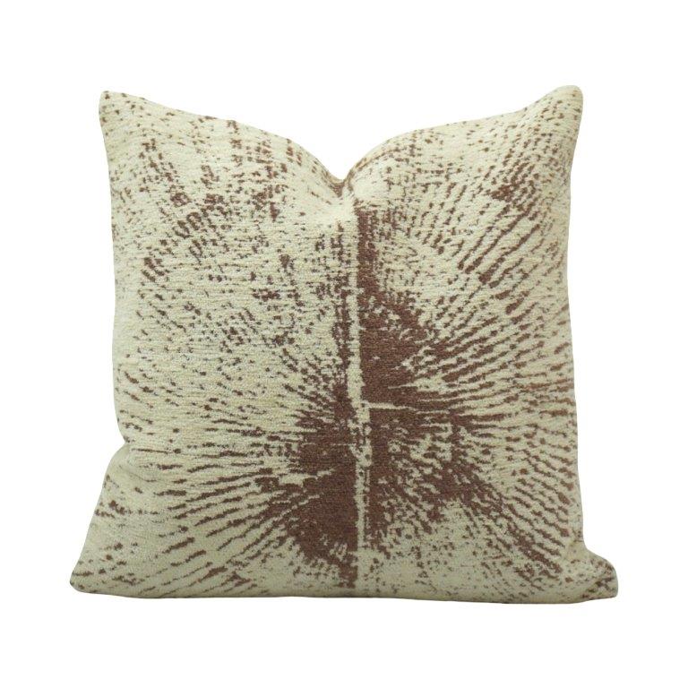 Jacquard Cotton Cushion Cover 45x45 cm | Abstract Sunburst Woven Cushion Cover | Neutral Decorative Throw Pillow Cover for Sofa & Living Room - Bulk manufacturer & supplier from Panipat, India