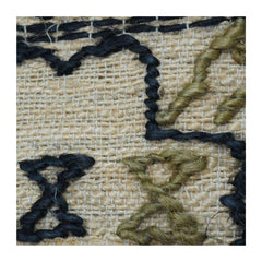Handcrafted Jute Hand Woven Cushion Cover | Rustic Tribal Pattern | Natural Textured Throw Pillow Case | Boho Home Décor | 18x18 Inch