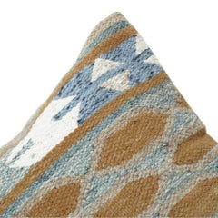 Geometrischer Kissenbezug aus gewebtem Polyester 45x45 cm | Strukturierte Boho-Abstraktmuster | Dekoratives Zierkissen