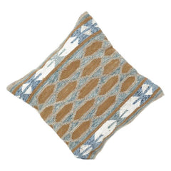 Geometrischer Kissenbezug aus gewebtem Polyester 45x45 cm | Strukturierte Boho-Abstraktmuster | Dekoratives Zierkissen