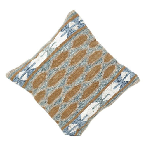 Geometric Woven Polyester Cushion Cover 45x45 cm | Textured Boho Abstract Pattern | Decorative Throw Pillow