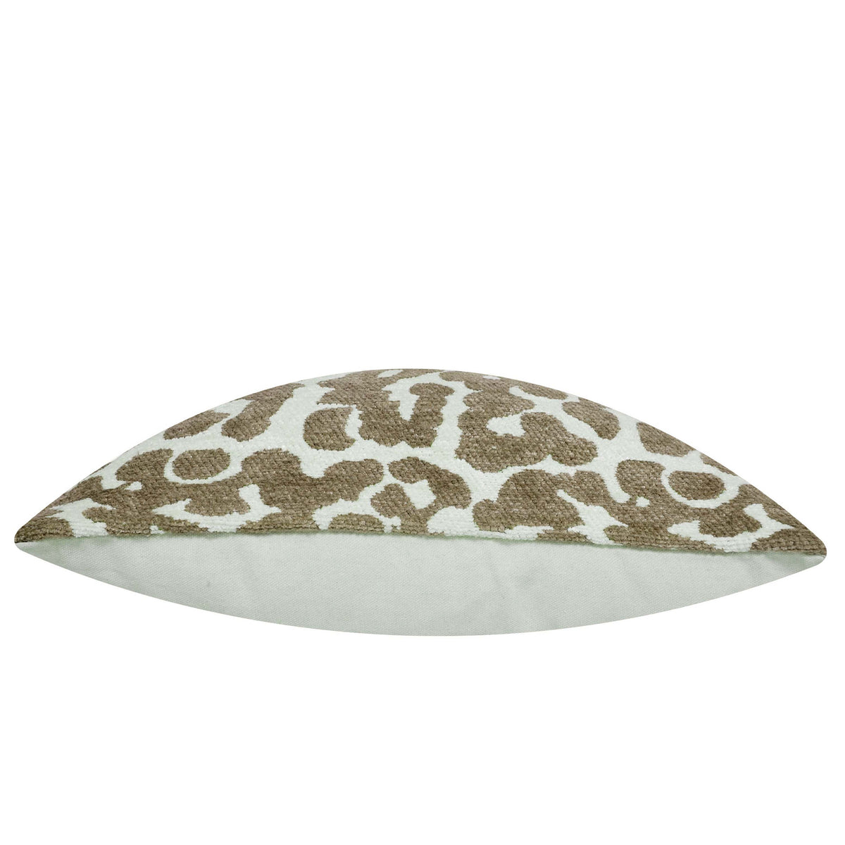 Jacquard Leopard Pattern Cushion Cover 45x45 cm | Woven Cotton Blend Decorative Throw Pillow Cover | Beige & Ivory Animal Print | Hidden Zipper