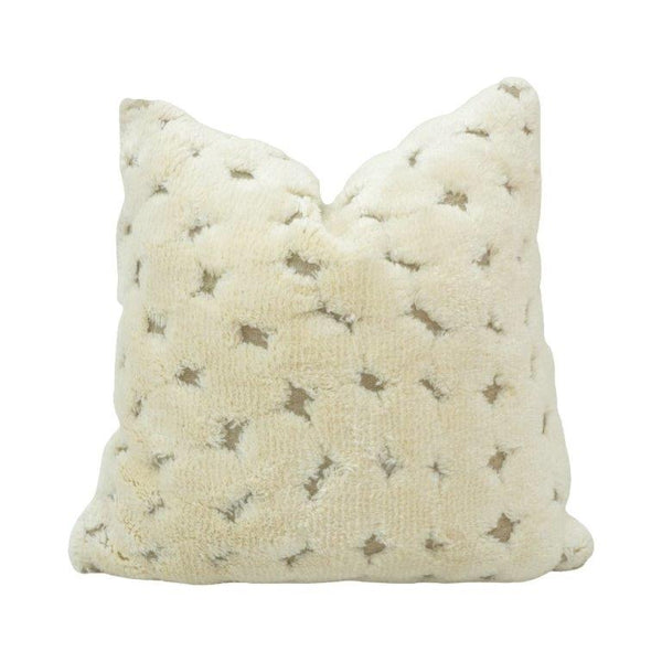 Ivory Tufted Cotton Cushion Cover 45x45 cm | Soft Textured Geometric Throw Pillow Cover | Modern Boho Home Décor