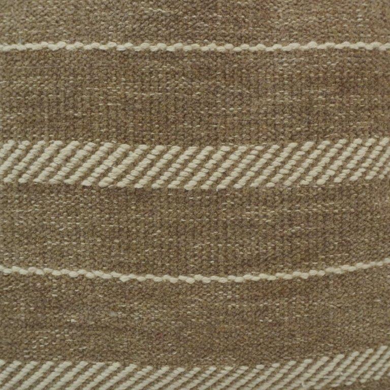 Handwoven Striped Cotton Cushion Cover | Beige Boho Throw Pillow Cover | 45x45 cm - Bulk manufacturer & supplier from Panipat, India